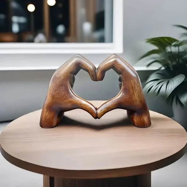 💕Heart Shaped Statue | Wooden Art | Handmade