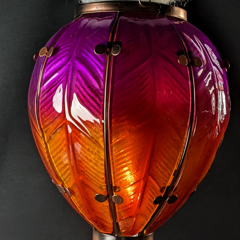 Solar Hot Air Balloon Lantern - Blue and Red