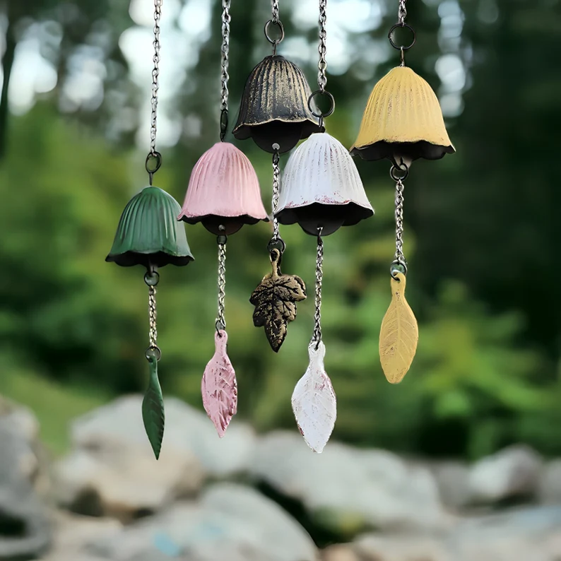 Japanese cast iron wind chime hanging
