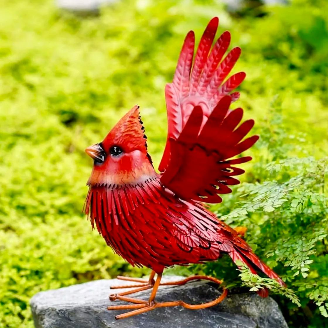 Handcrafted 3D Bird Metal Statue | Metal Art | Hand Painted Art