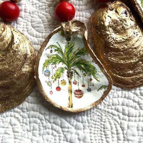 🎄Handmade Oyster Shell Christmas Ornaments | Christmas Tree Decorations | Christmas Gifts