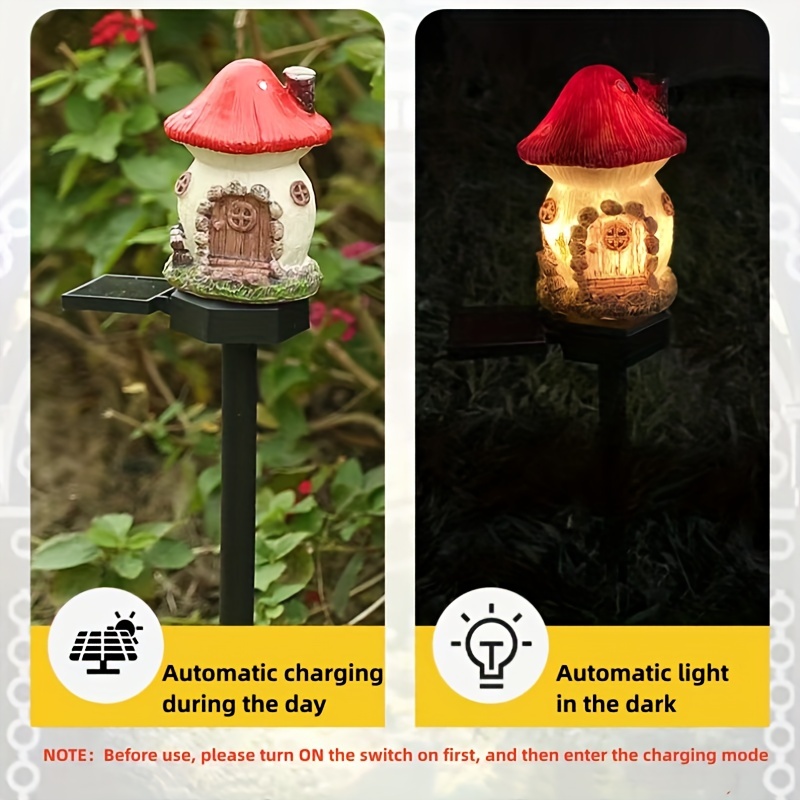 Solar Garden Decor Light, Large Fairy Outdoor Statues, Solar Gnome Figurine Lights