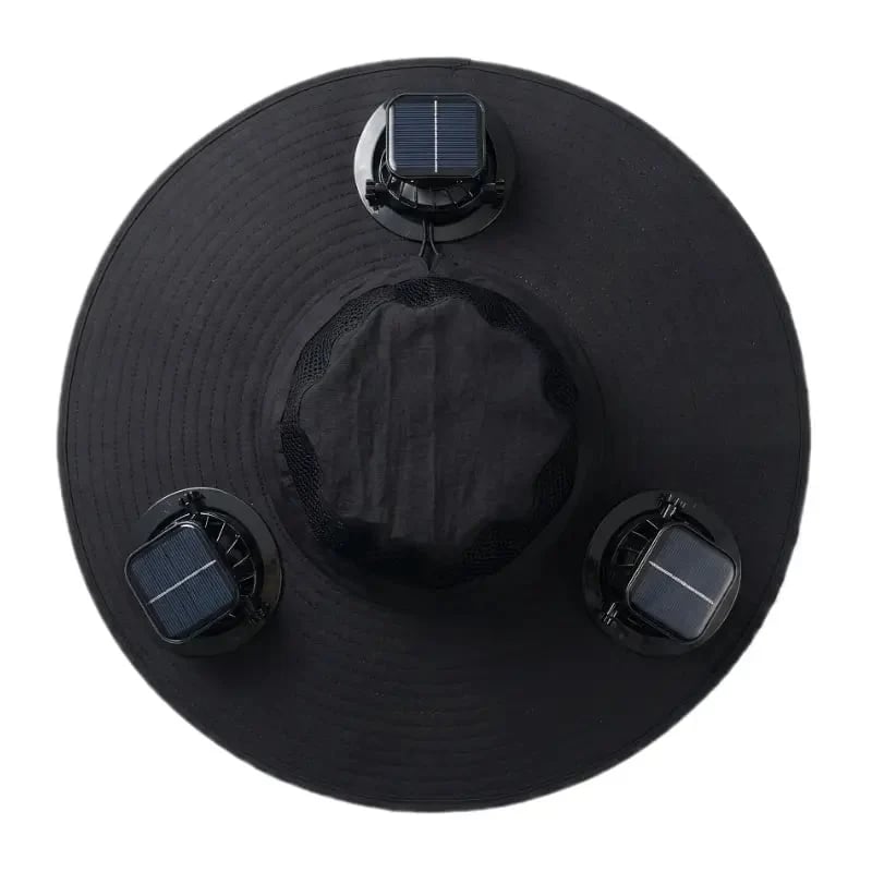 2026 New Solar-Fan Cooling Hat - UPF50+ Sun Protection, Triple-Power Rechargeable, & Water-Resistant
