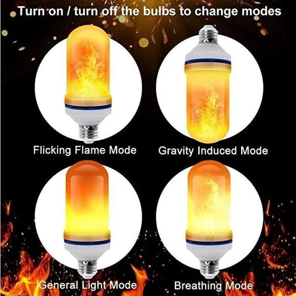 LED Flame Effect Light Bulb