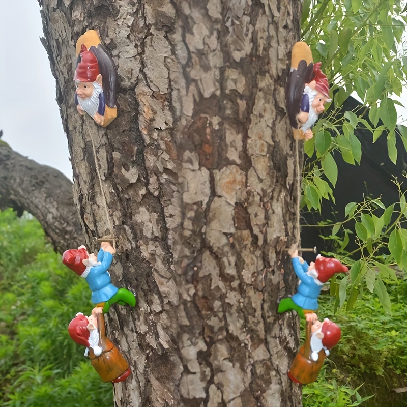 Garden Gnome Statue, Climbing Gnomes 