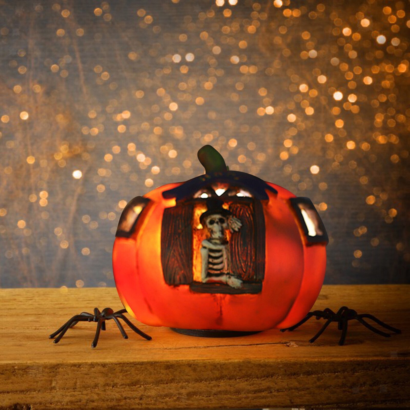 2021 New Halloween resin pumpkin light