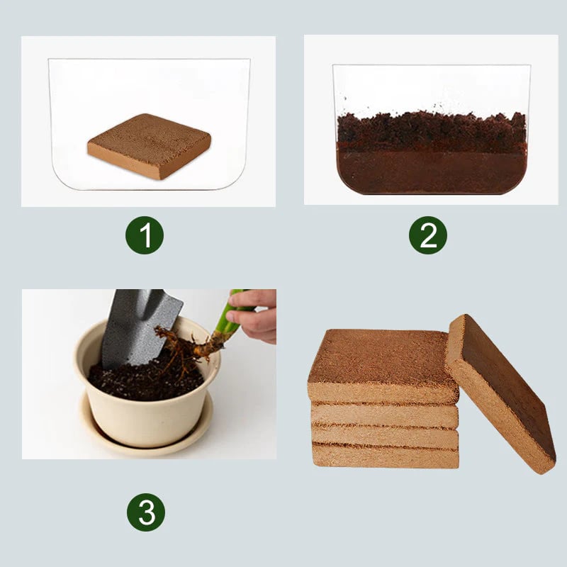 Magic Coconut Coir Fiber Bricks Organic Soil(Collected from Pacific island countries)