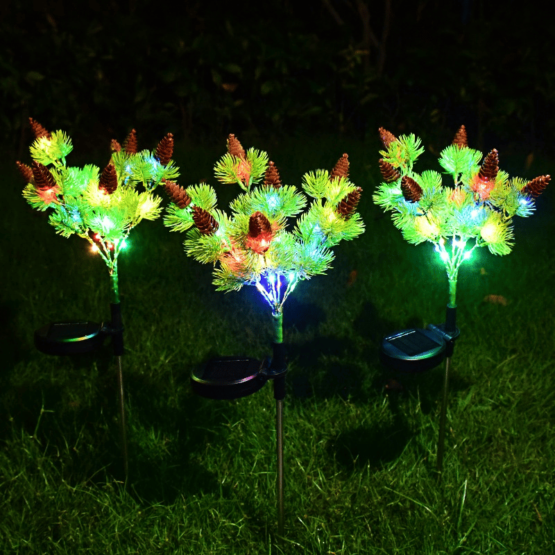 🎆Solar Powered Pine Cone Flowers Lights🌲