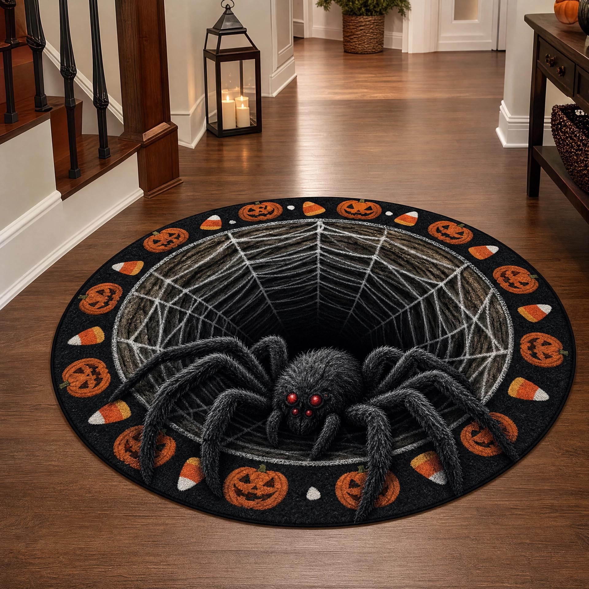 Halloween Sale - 50% OFF🎃 2026 Globally Popular New 3D Vortex Quilted Round Halloween Rug
