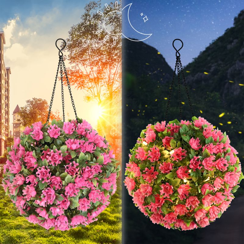 Solar-Powered LED Glowing Grass Ball