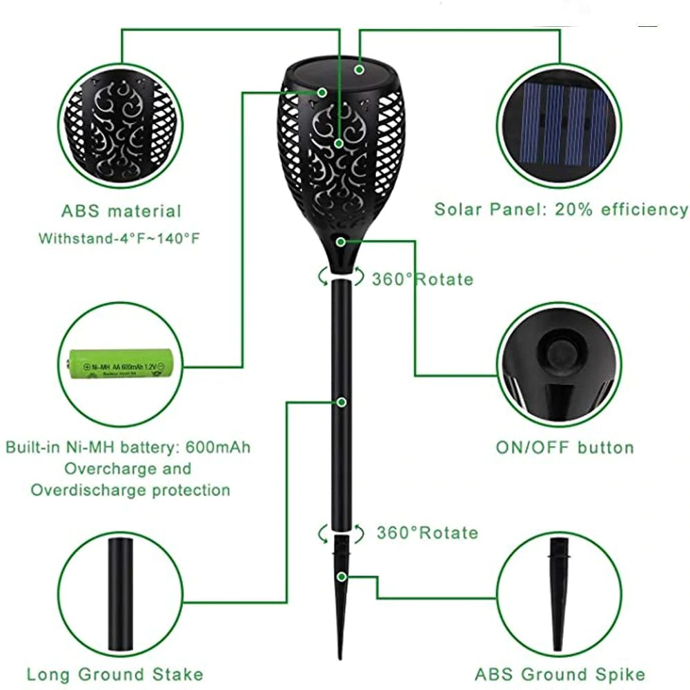 Solar-Powered Torch Lights