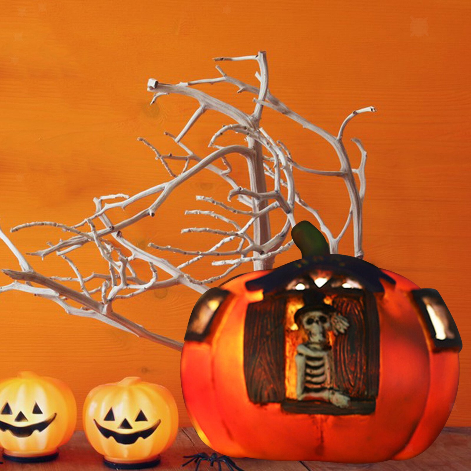 2021 New Halloween resin pumpkin light