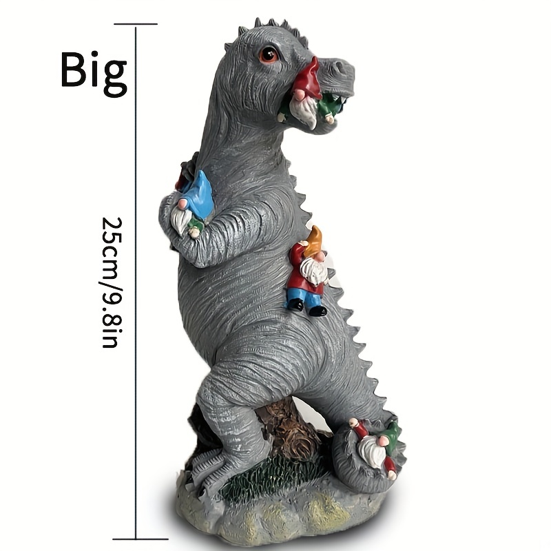 Dinosaur Gnomes Outdoor Garden Decorations, Miniature Dinosaur Gnomes Outdoor Statue