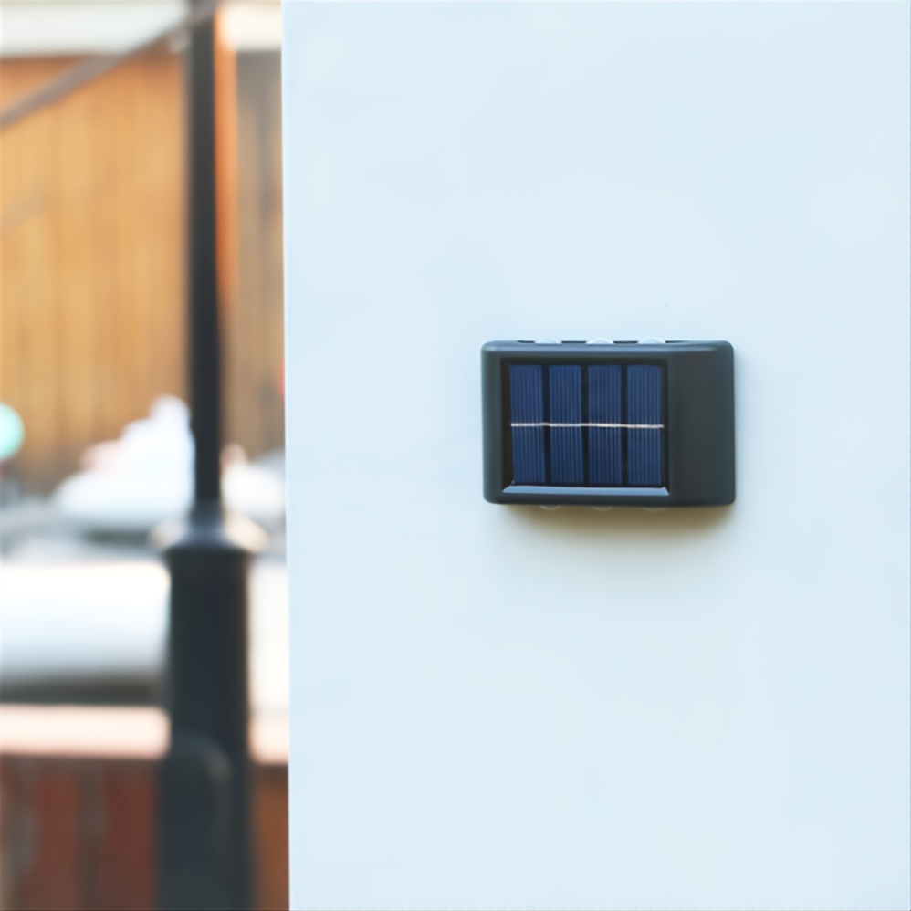 Solar Waterproof Wall Light For Outdoor Decoration, 6 LED Lights, Wall Light For Courtyard, Street, Landscape, Garden