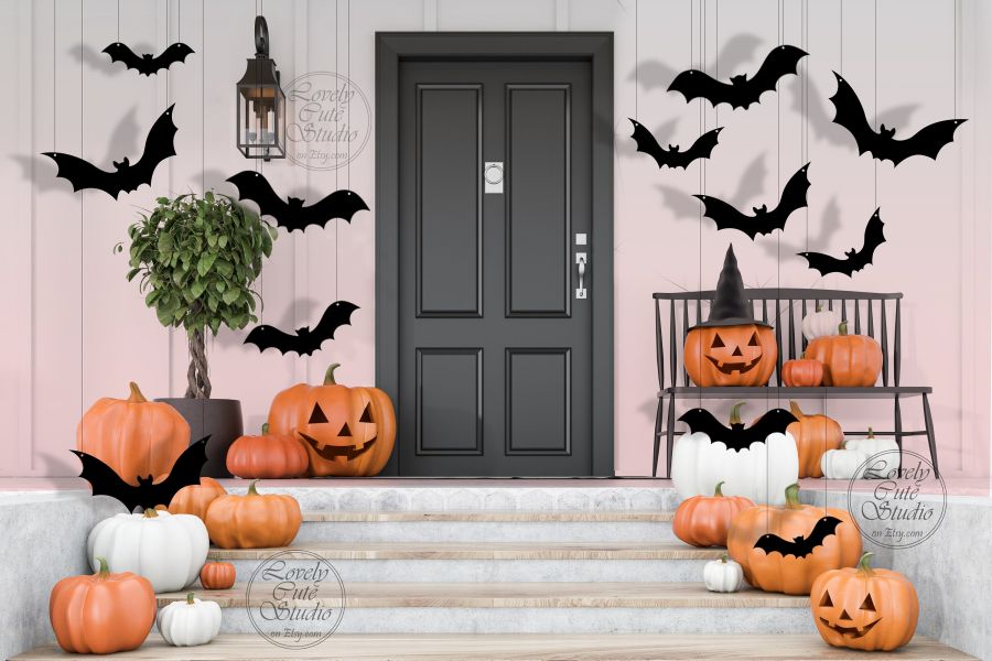 Hanging Bat Halloween Decoration