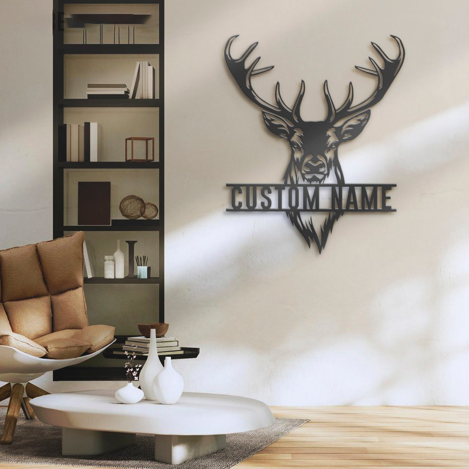 Personalized Custom Deer Wooden Sign with LED Lights