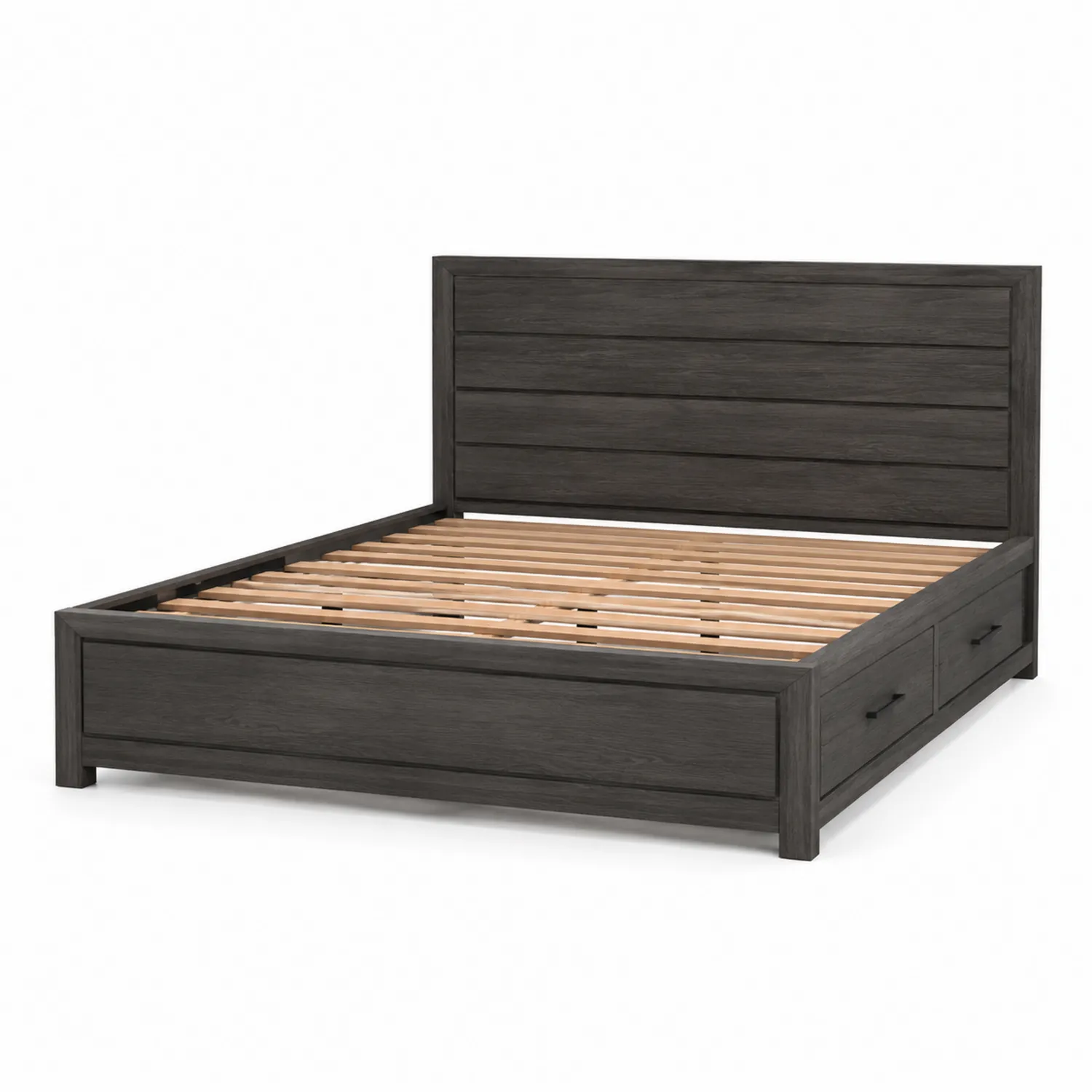 Lit en bois avec tiroirs de rangement 200x160 cm
