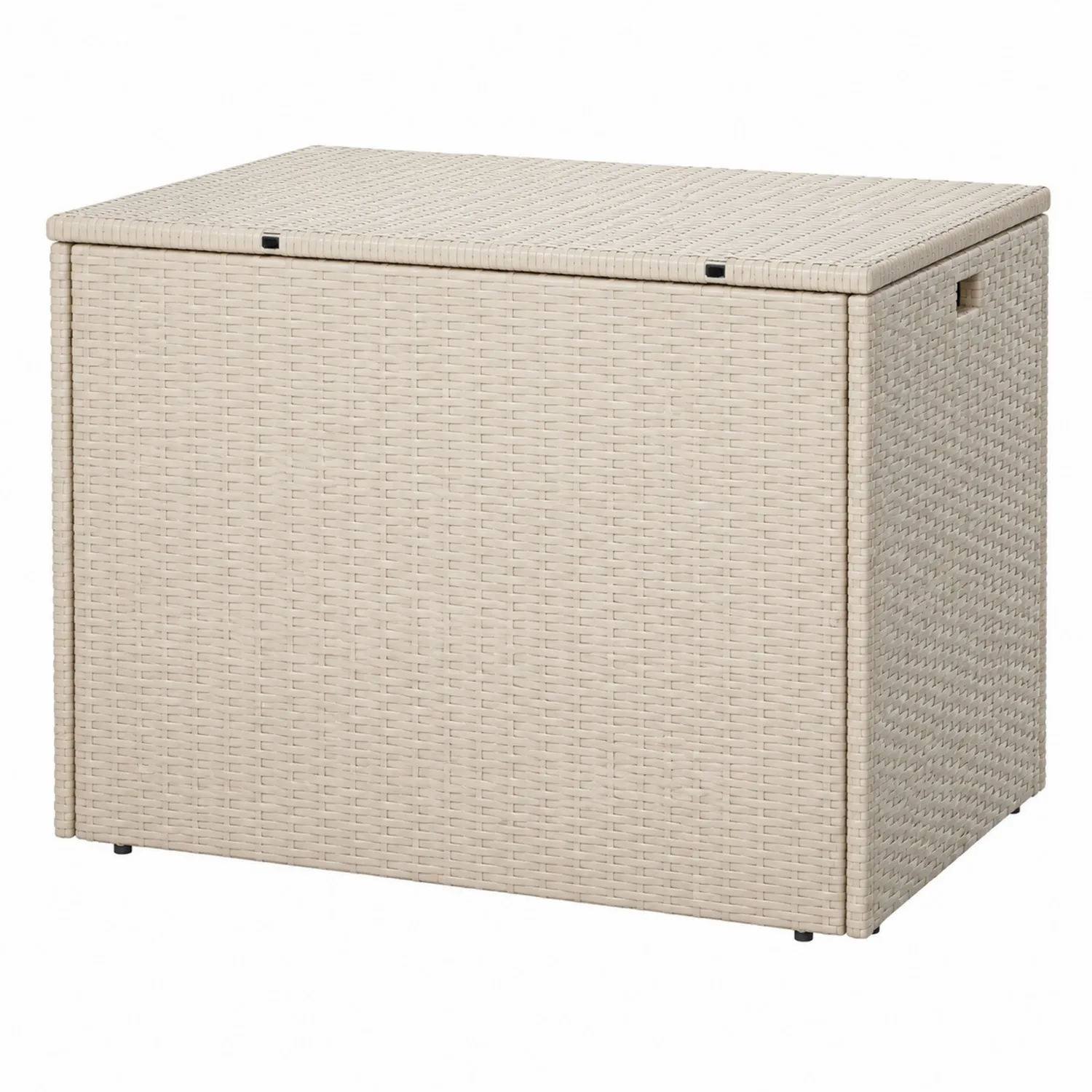 Coffre de rangement en rotin synthétique Beige 120x60x65 cm