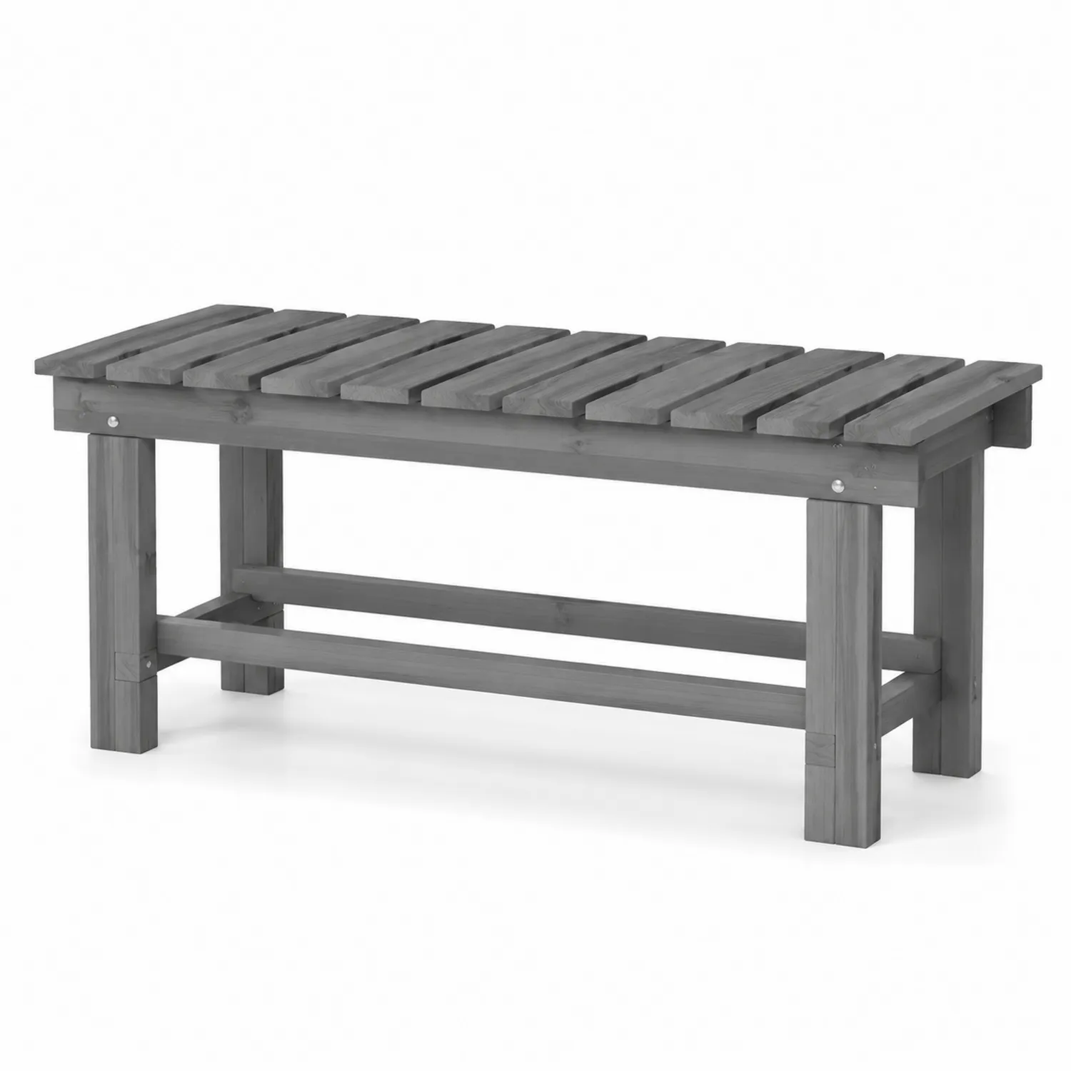 Banc d'extérieur en bois d'acacia gris 120 cm