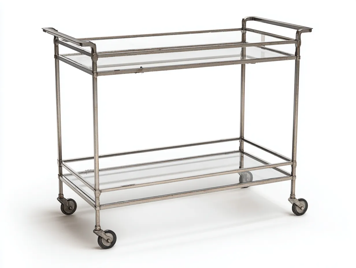 Carrito de cocina 70x42x84 cm - roble natural - madera - con dos estantes y ruedas