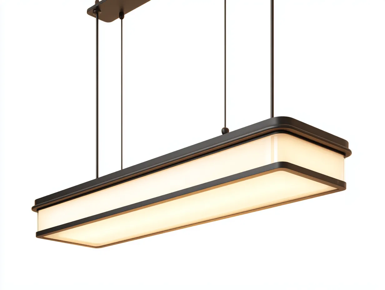 Lámpara colgante 115x15x13 cm - negro y blanco cálido - rectangular minimalista para exterior