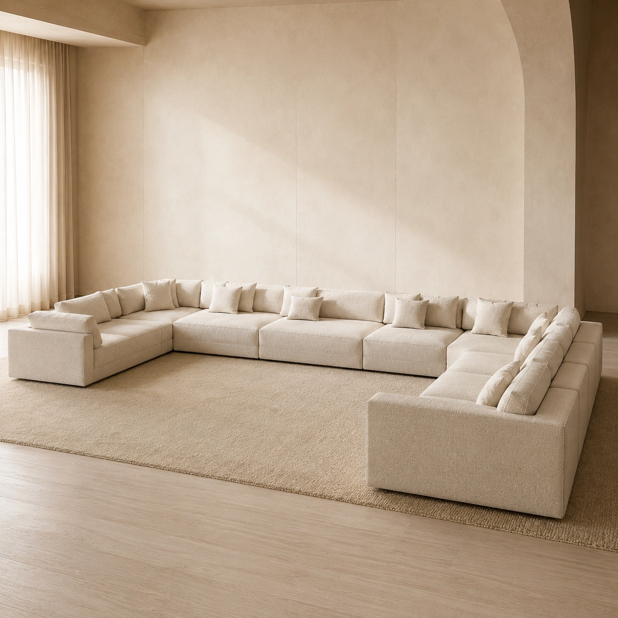 Grand canape modulaire creme-casaelvo