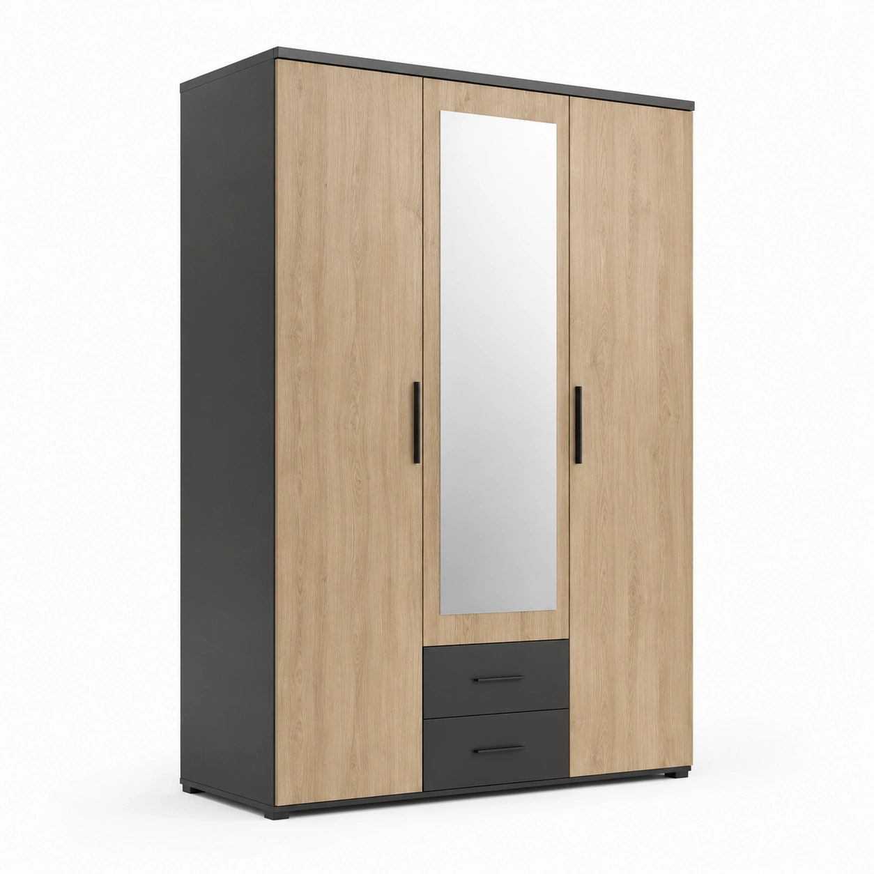 Armoire bois clair avec miroir central-casaelvo