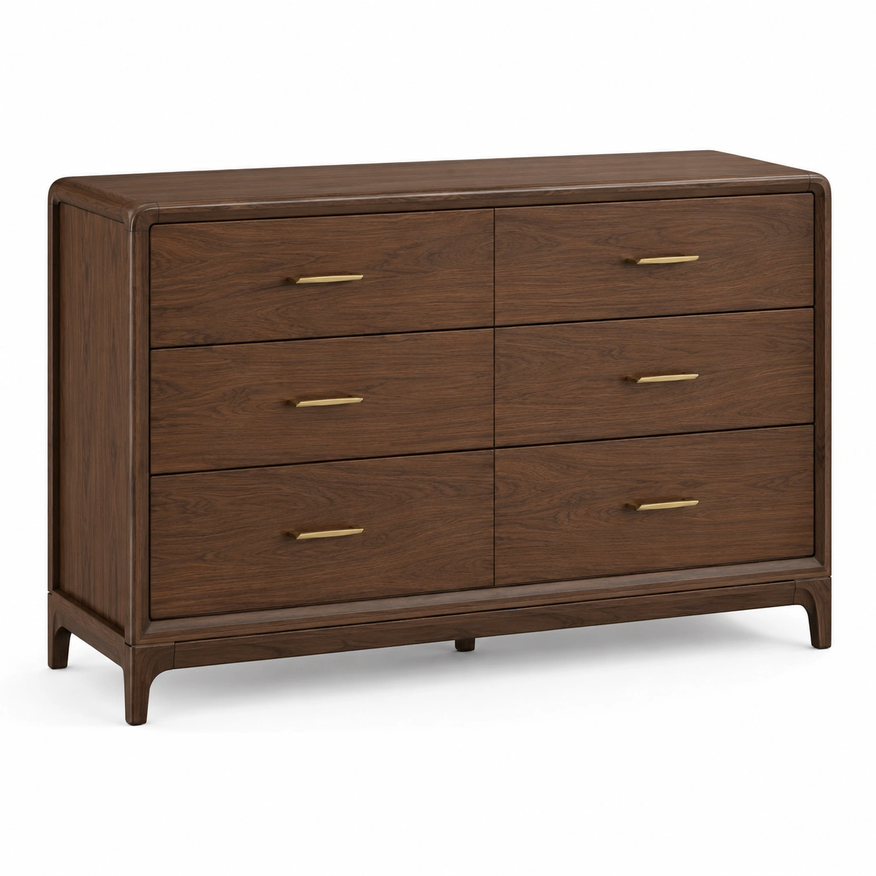 Commode large noyer 6 tiroirs-casaelvo