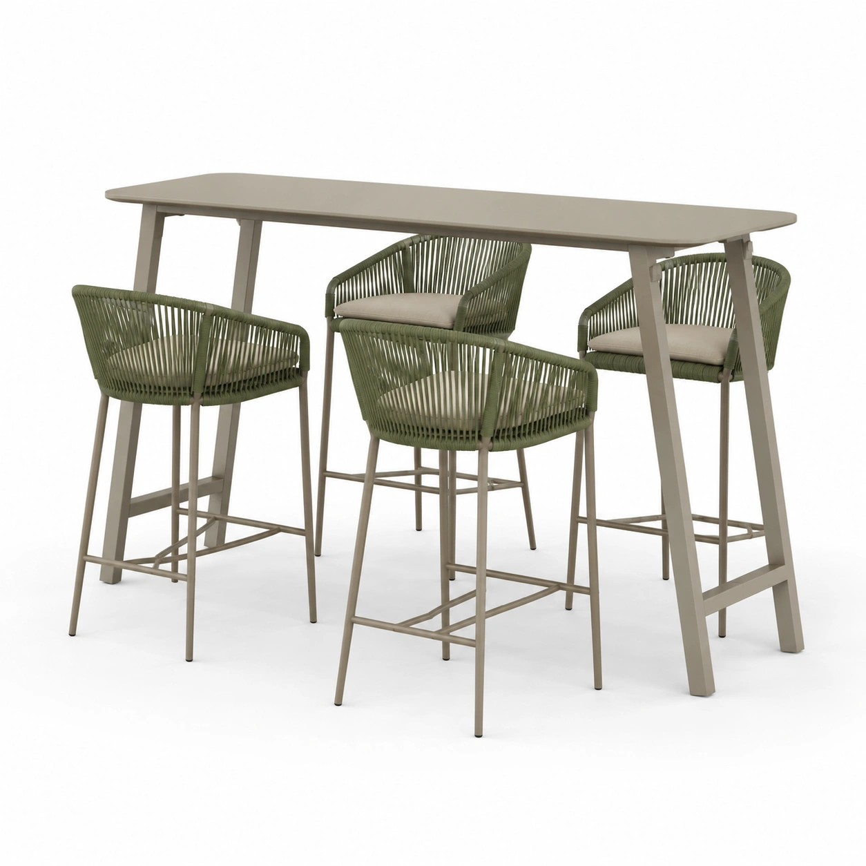 Ensemble repas haut exterieur vert olive-casaelvo