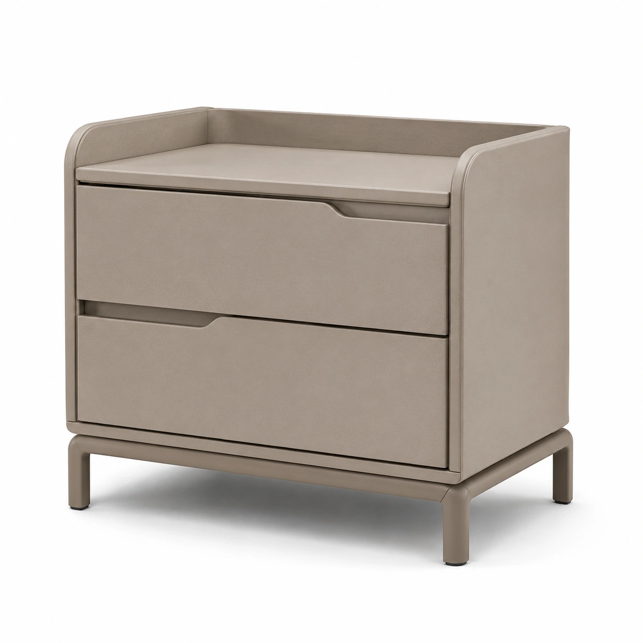 Table de chevet moderne 2 tiroirs beige-casaelvo
