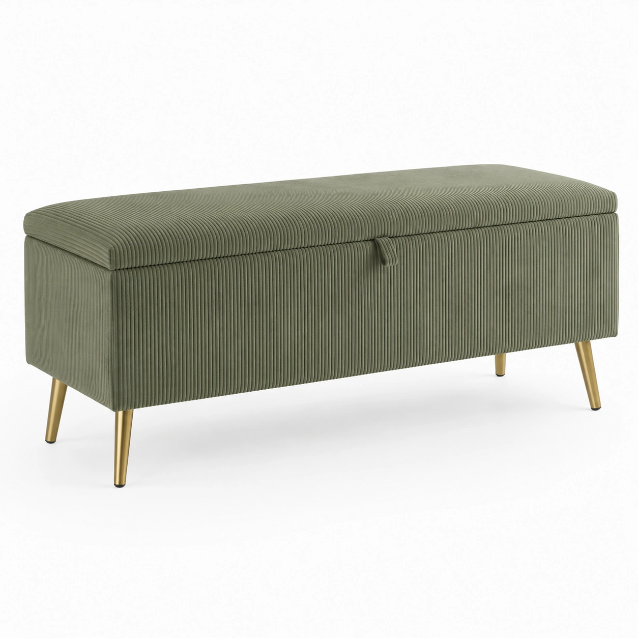 Banc coffre de rangement vert olive-casaelvo