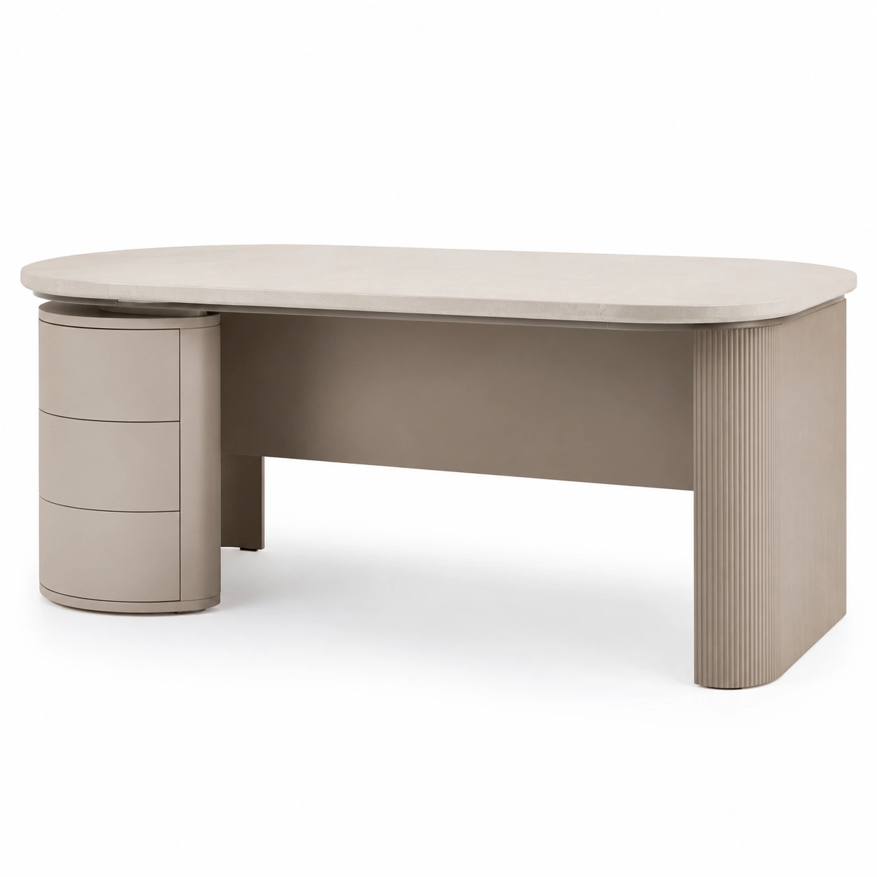 Bureau contemporain beige avec rangement-casaelvo