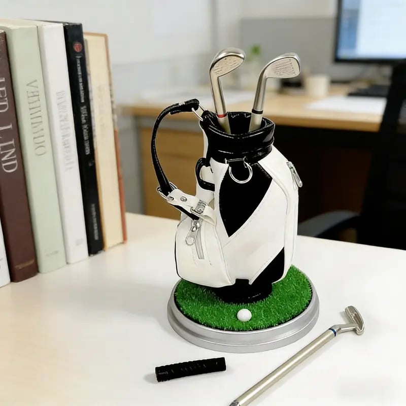 ⛳Golf Pen Holder + 3-Pen Set🏌️♂️Elevate Your Office Desk – A Hole-in-One for Style & Function