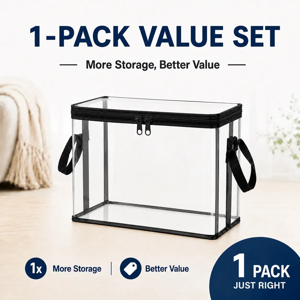 🔥Buy More Save More🔥Black PVC Stuffed Animal & Doll Storage Box with Handle