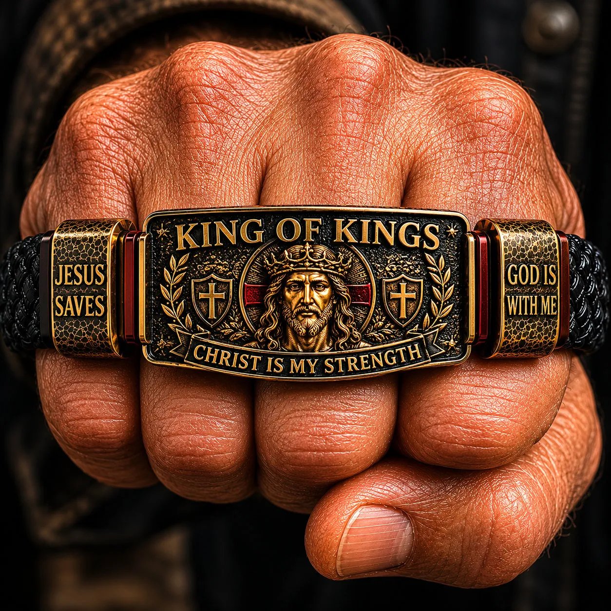 👑 The Ultimate Father's Day Tribute: King of Kings Faith Bracelet — Wear Your Belief with Pride (49% OFF Today🔥)