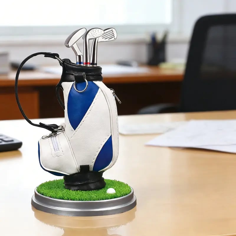⛳Golf Pen Holder + 3-Pen Set🏌️♂️Elevate Your Office Desk – A Hole-in-One for Style & Function