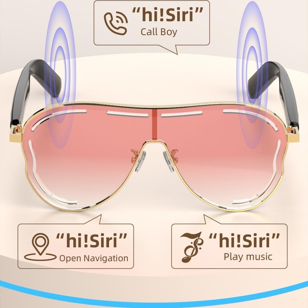 🏆Flash Sale😎 Smart Bluetooth 5.4 Audio Sunglasses – Open-Ear, UV & Blue Light Protection