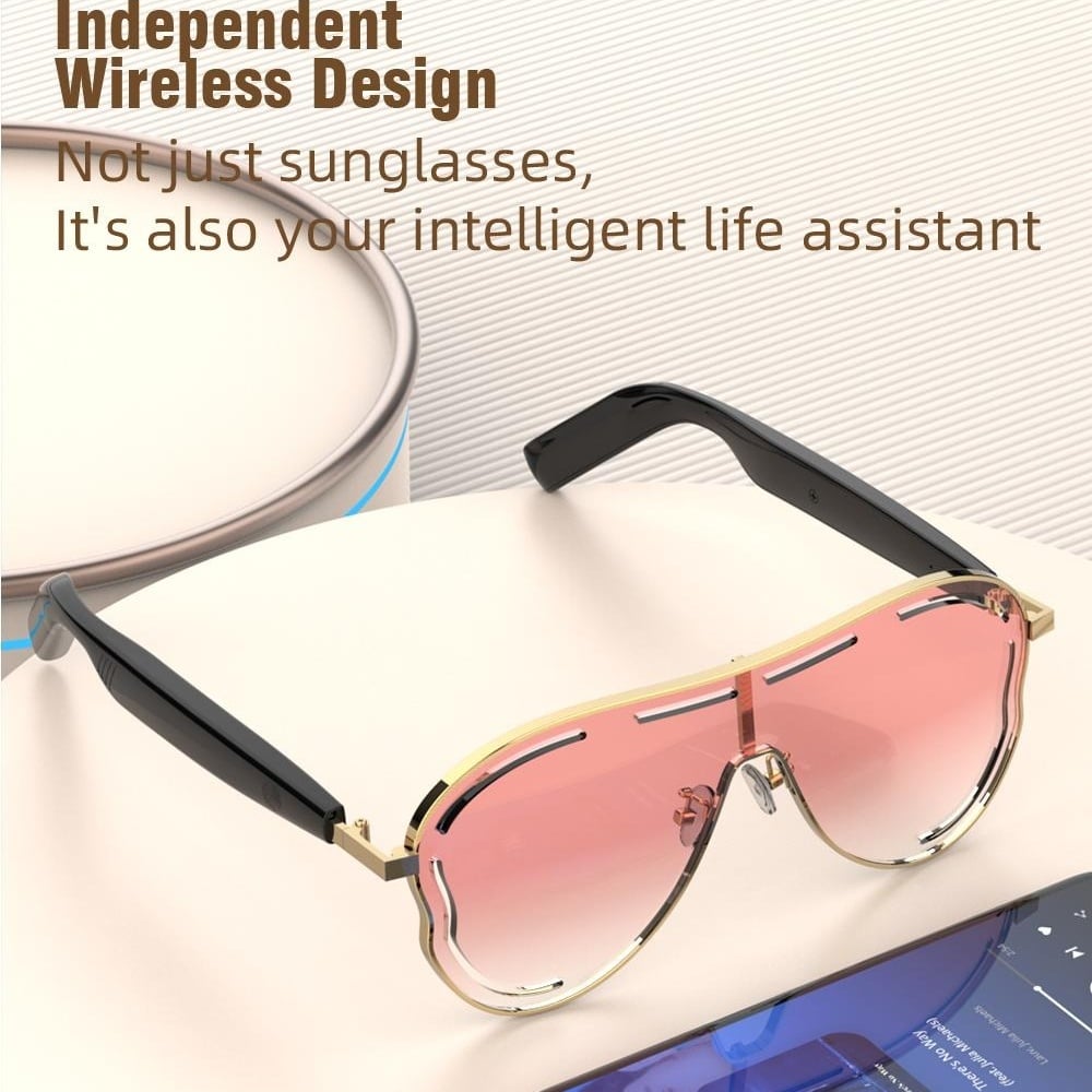 🏆Flash Sale😎 Smart Bluetooth 5.4 Audio Sunglasses – Open-Ear, UV & Blue Light Protection