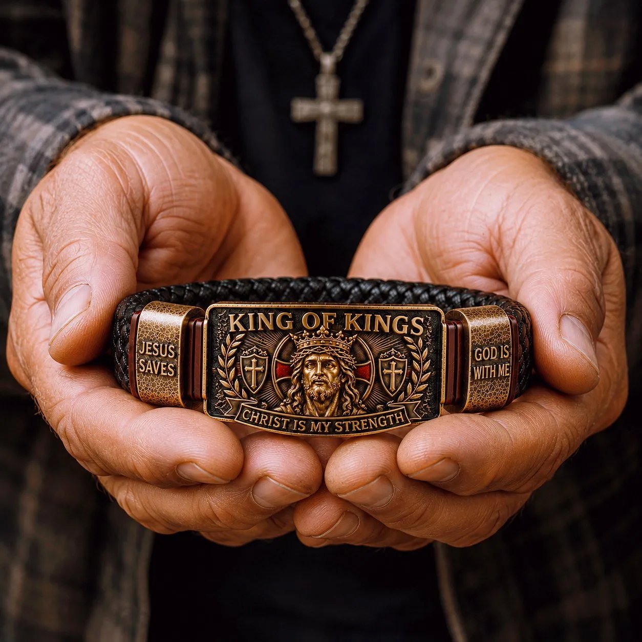 👑 The Ultimate Father's Day Tribute: King of Kings Faith Bracelet — Wear Your Belief with Pride (49% OFF Today🔥)