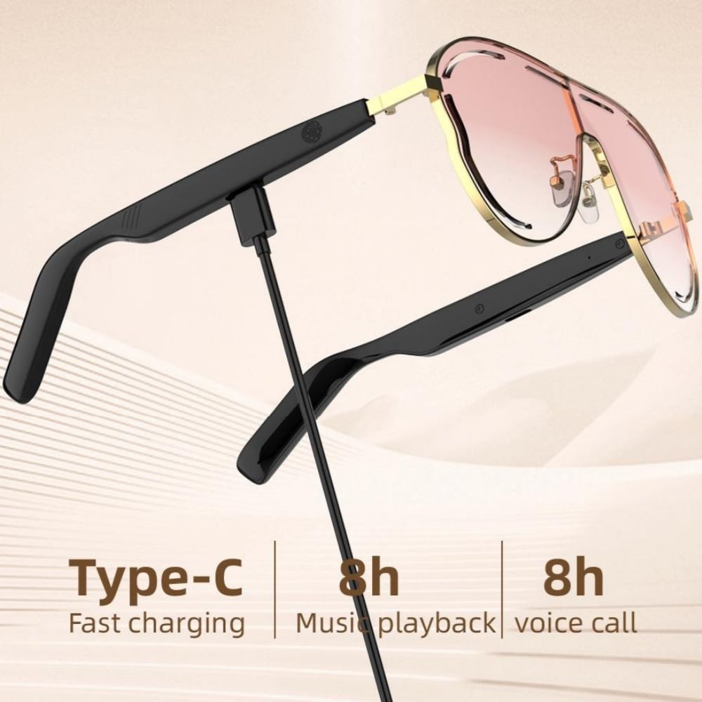 🏆Flash Sale😎 Smart Bluetooth 5.4 Audio Sunglasses – Open-Ear, UV & Blue Light Protection
