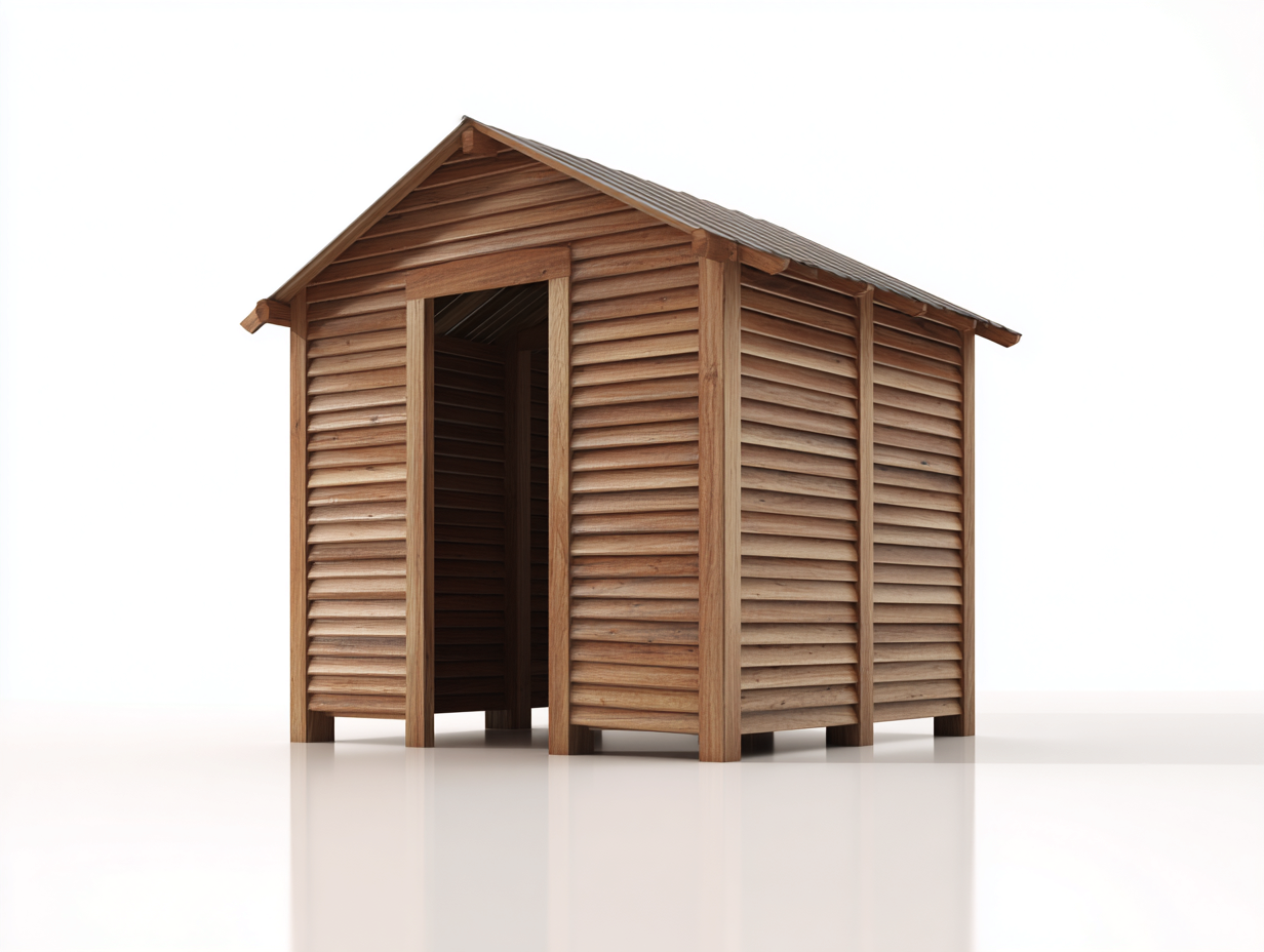 Abri de jardin en bois 180x140x210 cm - bois naturel - rangement extérieur - design rustique-Luxegoshop