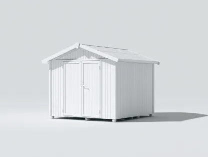 Abri de jardin en bois 220x180x210 cm - blanc - rangement extérieur - design classique-Luxegoshop