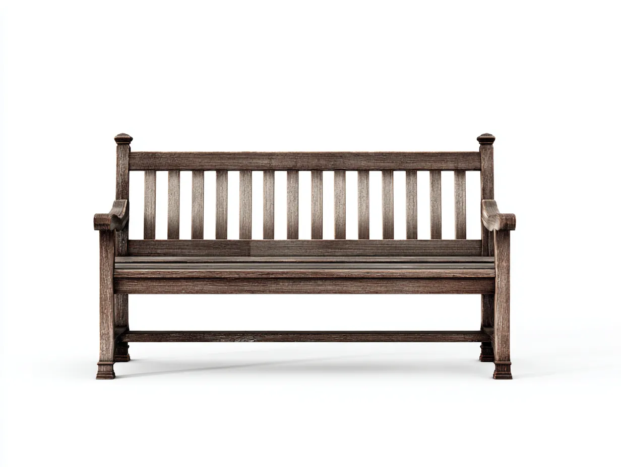 Banc de jardin en bois 128 x 62 x 92 cm - brun - pour jardin - style classique-Sofagetloft