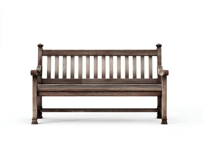 Banc de jardin en bois 128 x 62 x 92 cm - brun - pour jardin - style classique-Sofagetloft