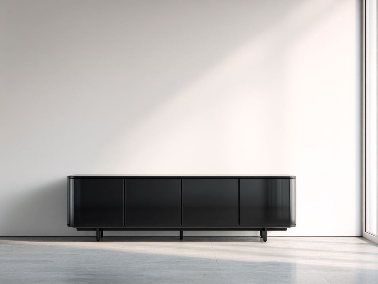 Meuble d'entrée en bois 180 x 40 x 75 cm - noir - adapté à l'entrée - rangement moderne-Sofagetloft