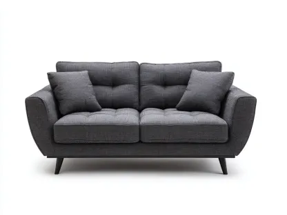 Canapé droit en tissu gris foncé 168x90x88 cm - pour salon - style moderne confortable-Cottaloft