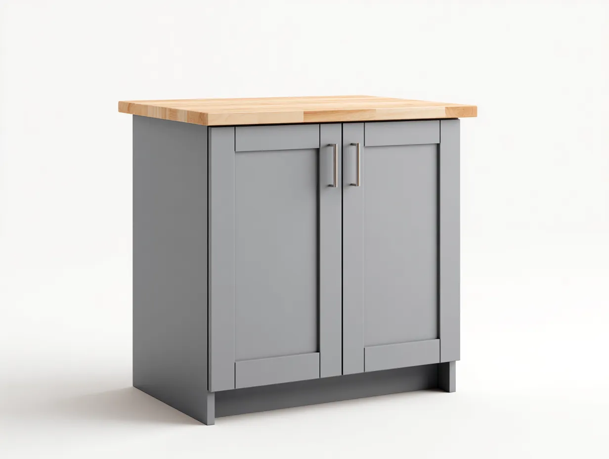 Buffet en bois pour salle à manger 100x45x88 cm - gris foncé et bois naturel - 2 portes - style moderne-Loftgohaus