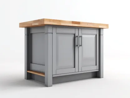 Buffet en bois pour salle à manger 100x45x90 cm - gris foncé et bois naturel - 2 portes 2 tiroirs - style classique-Loftgohaus