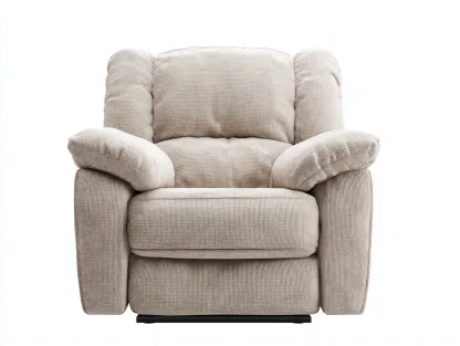 Fauteuil relax tissu rembourré 95x90x100 cm beige - design moderne confortable adapté pour salon chambre-Nestmybay