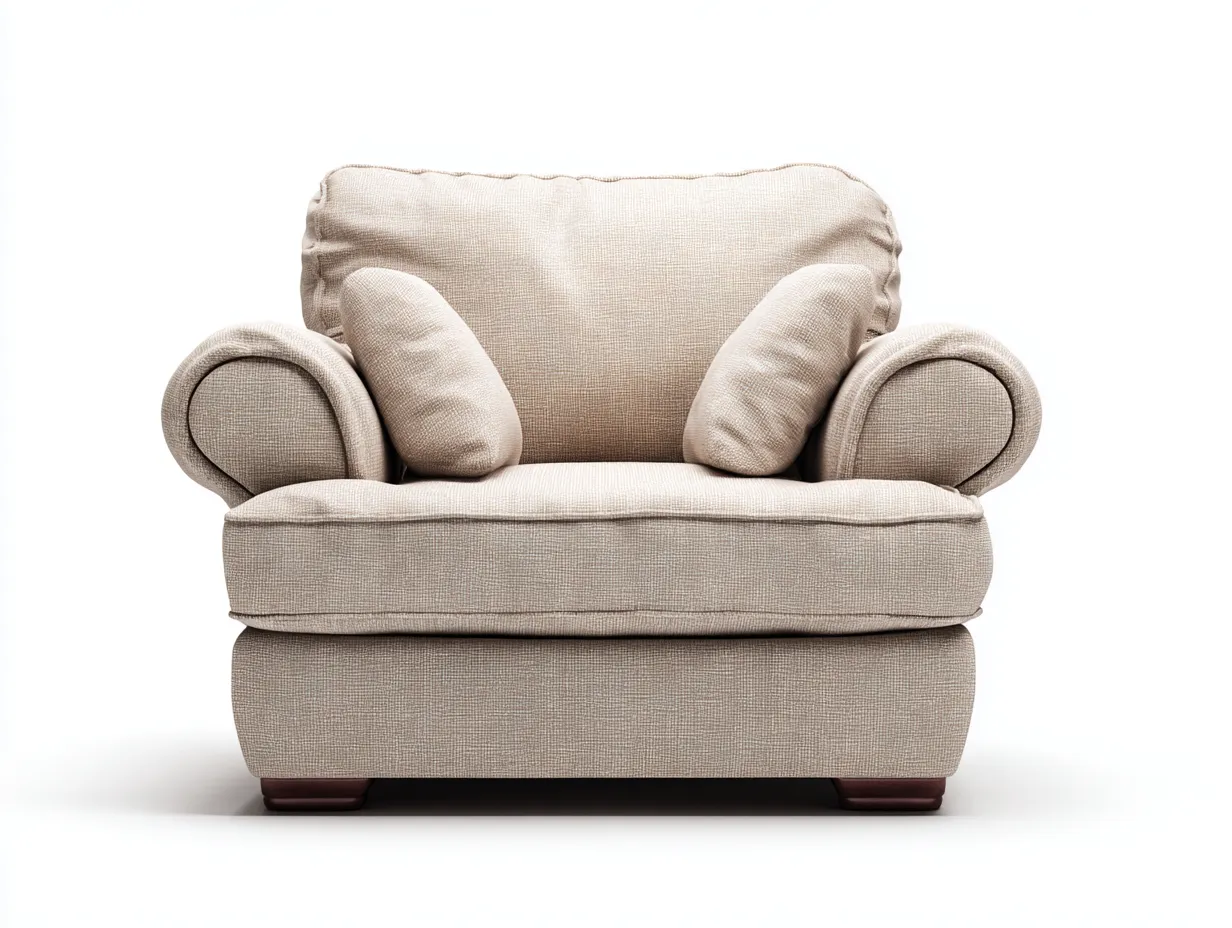 Fauteuil relax tissu rembourré 105x95x90 cm beige - design classique confortable adapté pour salon chambre-Nestmybay